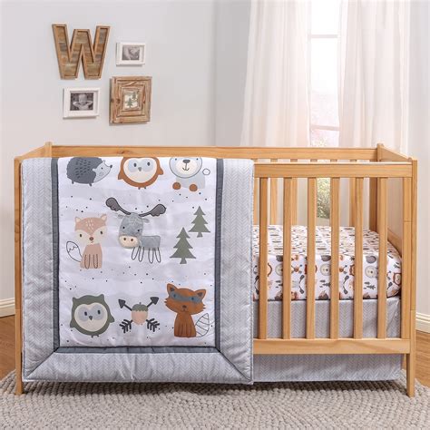 Aflutter Crib Bedding Set for Baby Girls - 3 Piece Floral Nursery Set - Baby Blanket, Crib Sheet, Crib Skirt. . Peanutshell crib bedding